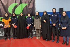 بازدید معاون توسعه ورزش بانوان از اردوی تیم ملی تنیس روی میز دختران
