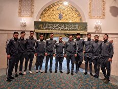 عکس| حضور هندبالیست‌های ایران در حرم حضرت علی (ع)