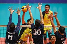 عکس| یک میهمان خاص و عجیب در جام حذفی والیبال