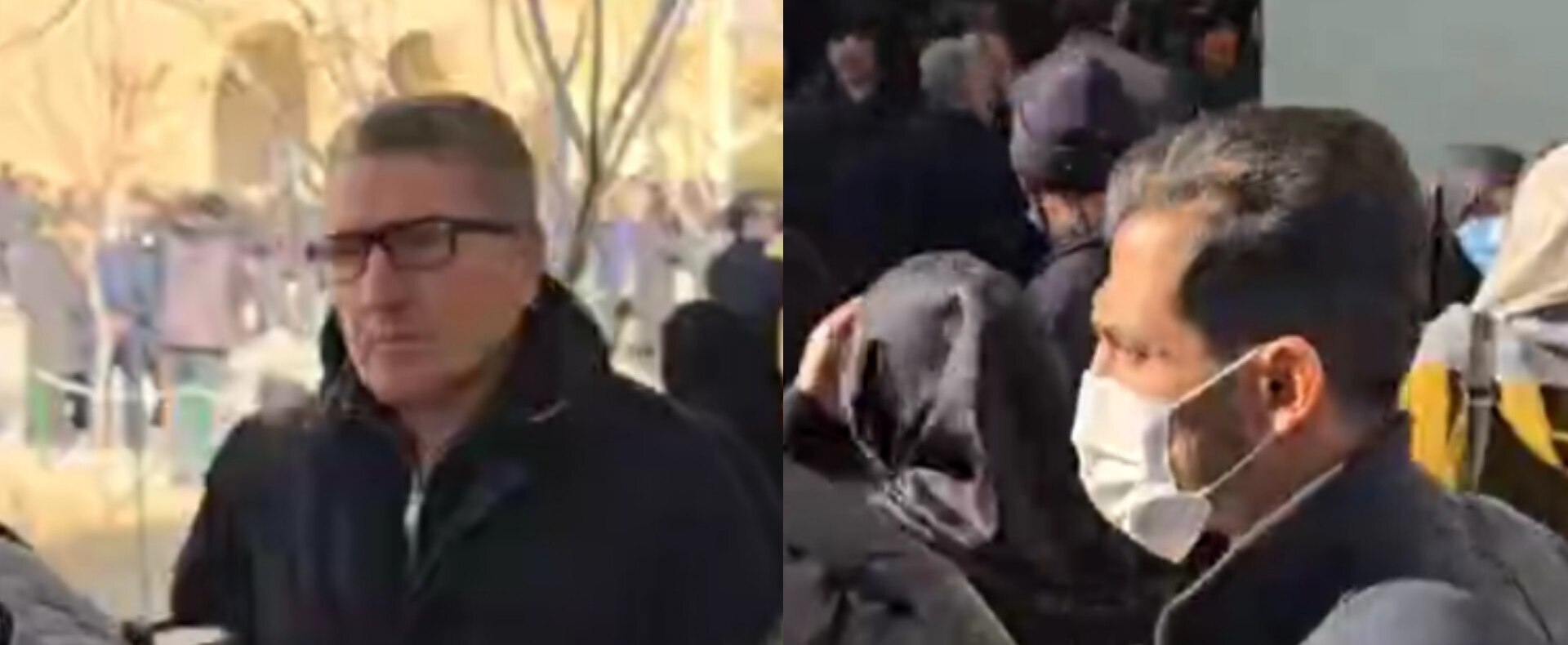 عکس| گاریدو و امیری در مراسم خاکسپاری هوادار پرسپولیس