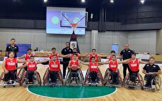 برد ملی پوشان جوان بسکتبال با ویلچر برابر تیم هند