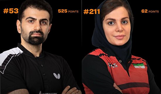 تداوم صدرنشینی پینگ پنگ بازان ایران در رنکینگ