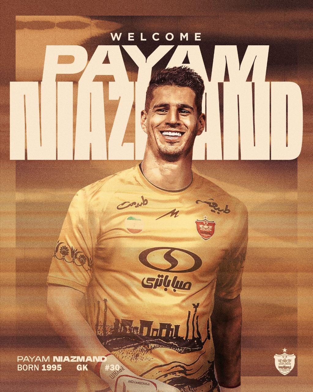 عکس| سنگربان پرسپولیس از اصفهان آمد!/// منتشر نشود