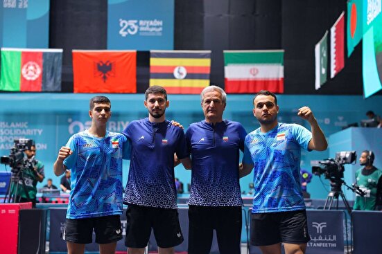 نایب‌قهرمانی تیم ملی تنیس روی میز مردان ایران در ریاض