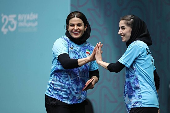 صعود تیم دو نفره بانوان ایران به نیمه‌نهایی تنیس روی میز