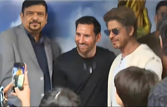 استقبال 80 هزار نفری در کلکته؛ دیدار مسی با شاهرخ خان!