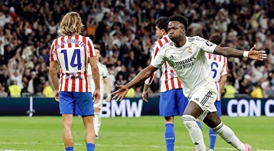 رئال برنده دربی مهیج مادرید / وینی، ستاره جدال با اتلتیکو