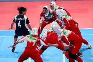 پیروزی تیم ملی کبدی بانوان مقابل میزبان