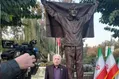 رونمایی از تندیس ابراهیم جوادی/ نصب مجسمه قهرمان جهان و المپیک در کرج