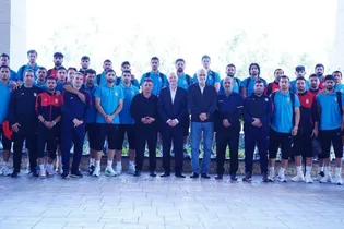 اینفانتینو: از ملاقات با بازیکنان تیم ملی فوتبال ایران بسیار خوشحال شدم + عکس