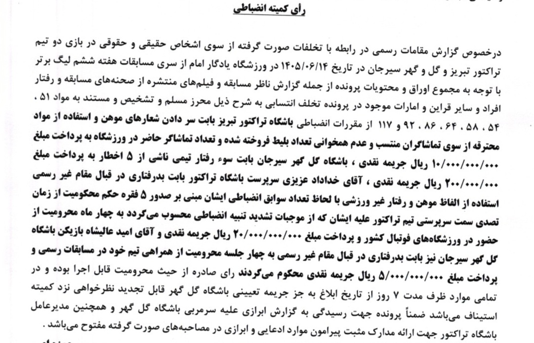 محرومیت و جریمه میلیاردی عزیزی؛ عالیشاه چهار رقابت را از دست داد